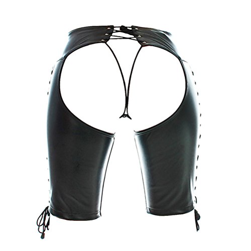 OnundOn Glänzend Herren Boxershorts Wetlook Hose Männer Unterwäsche Ledershorts Männer Badehose offener Hüfte (XXL)