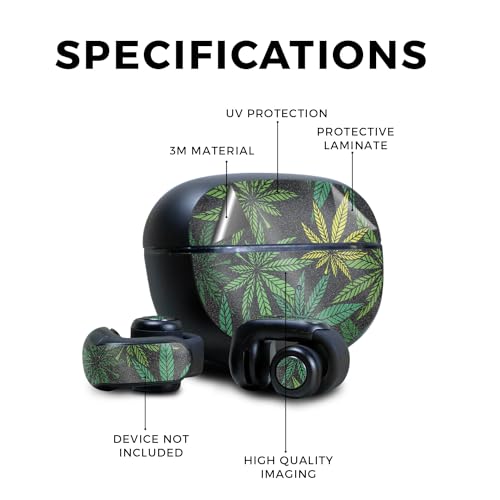 Image of Glossy Glitter Skin Compatible with Bose Ultra Open Earbuds - Cannabis Culture - Premium 3M Vinyl Protective Wrap Decal Cover - Easy to Apply | Crafted in The USA by MightySkins