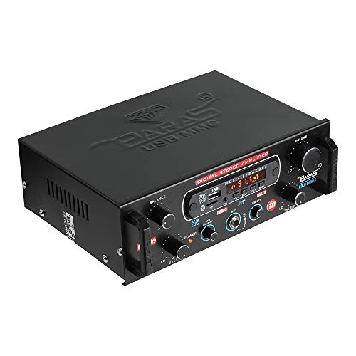 Image of Paras PR-999 Gold Series 2 Channel Digital Stereo Amplifier with FM Radio /3.5mm AUX Input /Bluetooth /Recording