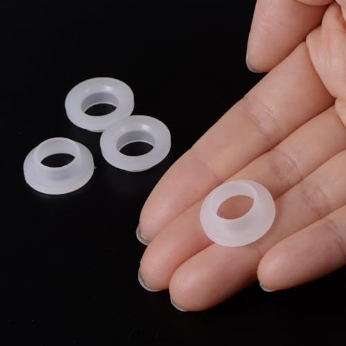 Kozelo 4 Stück Nylon-Flanschbuchsen [10 mm Bohrung x 12 mm Außendurchmesser x 5,7 mm Länge] Nylon-Kunststoffbuchsen für Welle, weiß