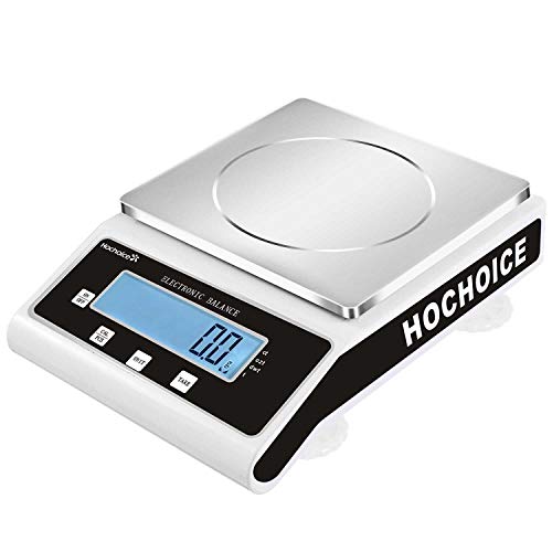 🔥 Hochoice Accuracy:0.1g Laboratory Digital Analytical Balance High-Precision Electronic Scales Industrial Scale Jewelry Scales Strain Sensor Square pan(MAX Capacity:10000g, Accuracy:0.1g)