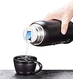 Y·J&H Double Walled Vacuum Insulated Bottle with Cup - Stainless Steel Thermo Flask - Reusable Drinking Water Bottles BPA Free - for Kids & Adult, Sports, Outdoor, Office - 650ml Champagne Gold - Image 5