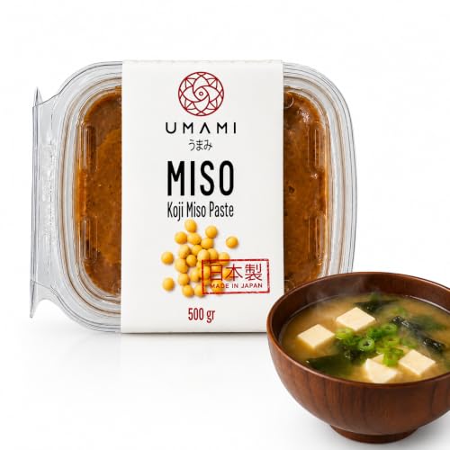 Umami Shiro Miso Japonés 500g - Pasta de Miso Blanco Artesanal - Producida en Japón con Soja Local - Ideal para Sopa, Caldos y Marinados