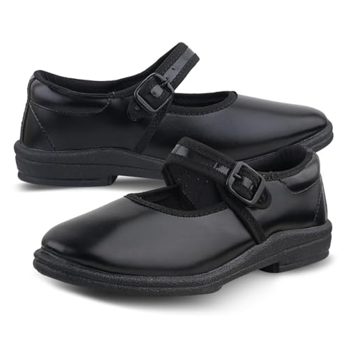 Image of Girls' School Uniform Shoes - Buckle, Lightweight & Comfortable