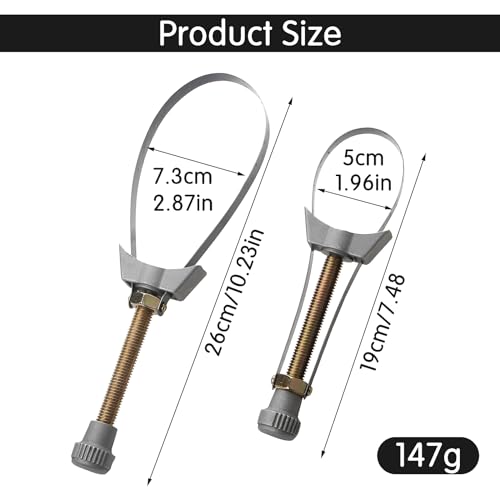 NCOALE Ölfilterschlüssel Motorrad, Ölfilter Schlüssel mit Verstellbarem Metallband, Ölfilter Werkzeug Ölfilterband zum Entfernen des Filters für PKW und LKW (60 mm Bis 120 mm)
