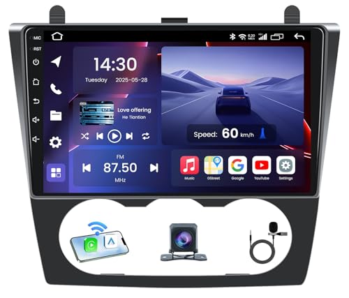 8Core 4G+64G Car Radio for Nissan Altima 2007-2012: Android 15 Upgrade 1280 * 800 HD Touchscreen Stereo With 5G WiFi 1080P Backup Camera Wireless Carplay Android Auto Bluetooth GPS FM DSP (Manual A/C)
