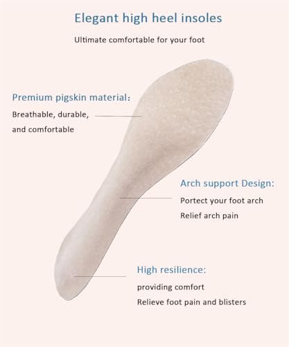 2 pares de plantillas de piel para tacones altos beige S 5-7 miniatura 2