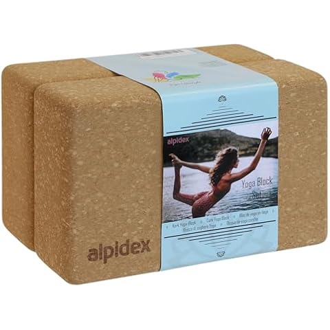 ALPIDEX Eco-Friendly Cork Yoga Block Set Cover