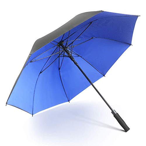 Parapluie de golf extra grand double couche fort et durable bleu