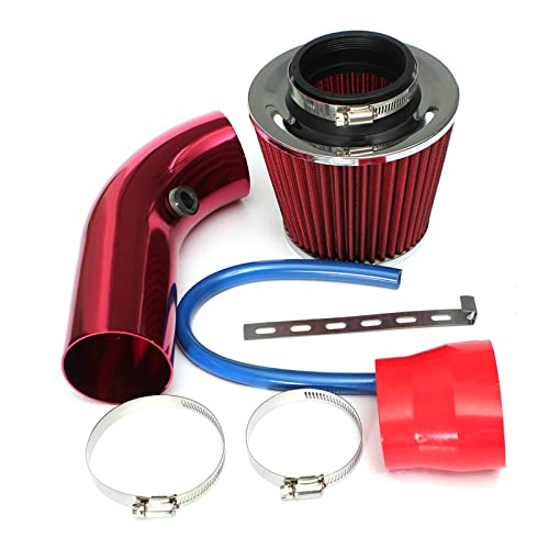 Kit de Cano Alumínio para Intake Ar Corrida Mangueira Fluxo Potência Indução Frio Universal Carros