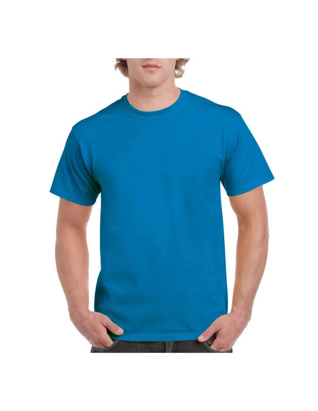 Gildan Adult Heavy Cotton T-Shirt Style G5000 Multipack Sapphire (Pack of 1) Small