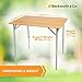 Beckworth & Co. SmartFlip Bamboo Portable Outdoor Picnic Folding Table with Adjustable Height & Carry Bag, Large