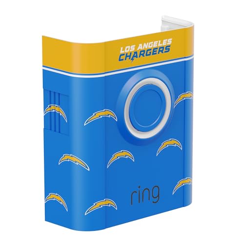Image of All-New Limited Edition, Official NFL Faceplate for Ring Doorbells - Video Doorbell 3, Video Doorbell 3 Plus, Video Doorbell 4, Battery Doorbell Plus, and Battery Doorbell Pro | Los Angeles Chargers
