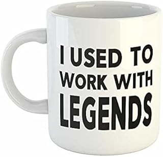 I used to work with legends Mug (Black) | Rude Mugs | Co Worker Gift | Novelty Mugs | Funny Mugs | Leaving Gifts | Office Mugs | New Job Mugs | Colleague Gift | Novelty Gifts