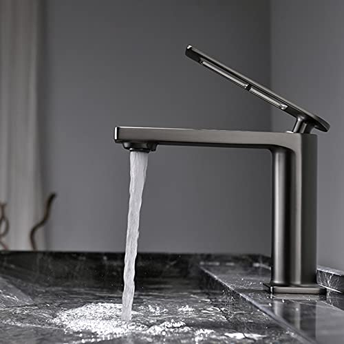 Robinet de lavabo de salle de bain mitigeur à double poignée creuse - 3