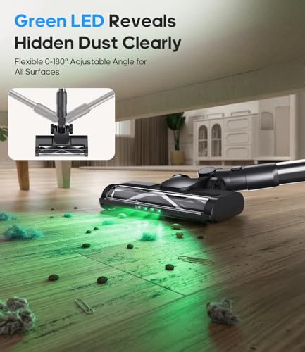 Image of Cordless Vacuum Cleaner, Upgraded 600W 55KPA 55mins Vacuum Cleaners for Home,Powerful Stick Vacuum with Anti-Tangle & Wall Mount Charging, Lightweight Vacuum for Pet Hair Hardwood Floor Carpet