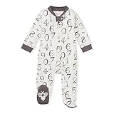 Burt's Bees Baby Baby Boys' Sleep and Play Pajamas, 100% Organic Cotton Piece Romper Jumpsuit Zip...