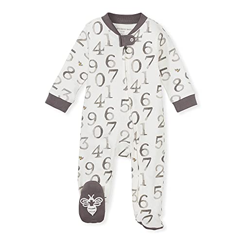 Image of Burt's Bees Baby unisex-baby Sleep & Play, Organic One-piece Romper-jumpsuit Pj, Zip Front Footed Pajama