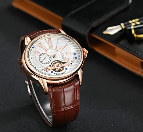 Image of FORSINING Classic Automatic Mechanical Men Wristwatch Military Army Sport Big Roman Number Top Brand Luxury Watch