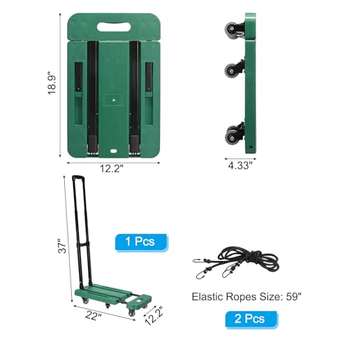 Carretilla plegable PATIKIL con capacidad 440 lb miniatura 2