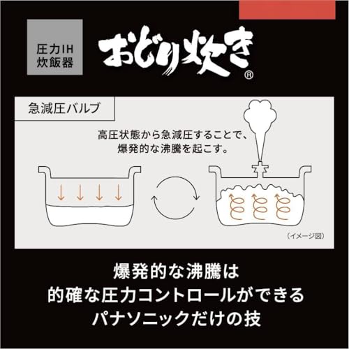 ジンコノム(Jinkonom) 炊飯器 5.5合 急減圧バルブ り炊き 全面発熱5段IH式 ブラウン SUEYR40 の商品画像 3