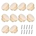 10 Stück Holz Möbelknöpfe,Holz Schubladengriff,Holzknöpfe Schrank,Knäufe Holz,Runde Holzknöpfe Schrank,Ideal für Schrank,Kommode,Schubladen,Wohnzimmer,Küche(30mm)