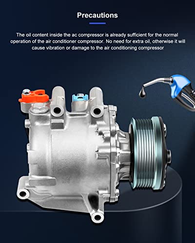 Eccpp A/C Compressor With Clutch 2006-2011 Fit For Honda Civic 1.8L Co 4918Ac Ac Compressor #TOP6