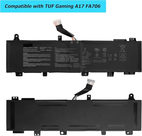 Image of WISTAR C41N1906 Laptop Battery for ASUS TUF Gaming A17 FA706 FA706II FA706IU A15 FA506 FA506II FA506QR 2021 F15 FX506 FX506H Series Laptop B0B200-0362000 0 0B200-03590000