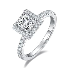 14K Gold Princess Cut Engagement Ring with 1 Carat D Color Real Diamond | Ideal Cut VVS1 Clarity | Unique Wedding Gift for Her