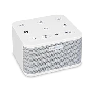 BIGMONAT Macchina Per Rumore Bianco, 45 Suoni Naturali Calmanti e Alimentatore CA (Incluso), con Funzioni di Memoria e Temporizzazione, Adatto per Adulti e Neonati – Bianco