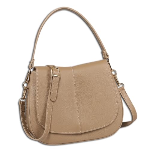 Sac à bandoulière en cuir taupe OTT178UI3 élégant pour femme