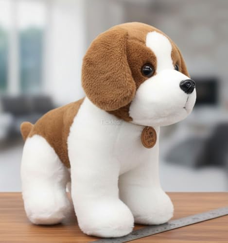 Image of Tickles Puppy Dog Soft Stuffed Plush Animal Toy for Kids Birthday Gift (Color: Brown; Size: 30 cm)