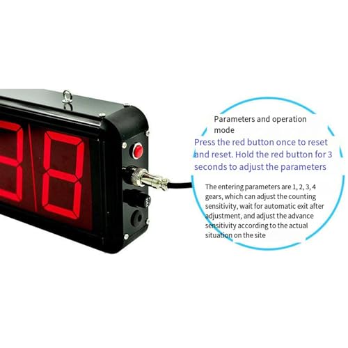 Contador digital de 4 dígitos para control de aforo y paso en accesos 8