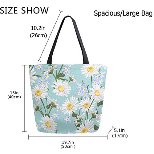 Chic Fashion Floral Pattern Extra Large Shoulder Tote Bag for Beach Travel Weekender Gym Grocery Shopping3
