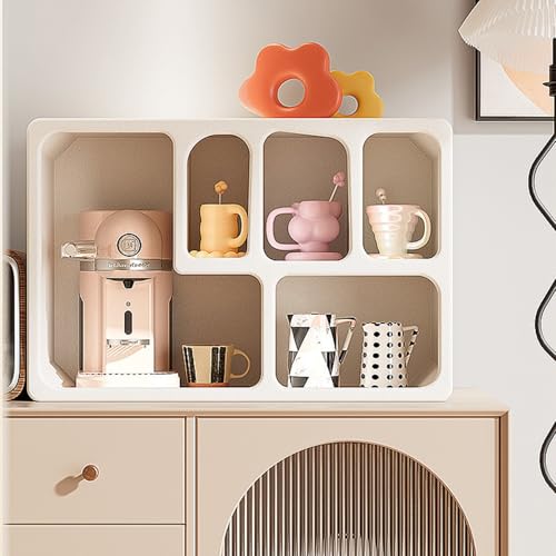Étagère murale flottante blanche pour objets de collection dans le salon