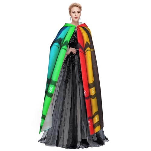 Cape de fête et veste à capuche Halloween mixte style crayons