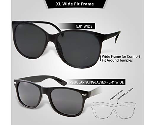 Polarized Sunglasses for Women Large Cat Eye | Wide Frame | Large Face Fit2