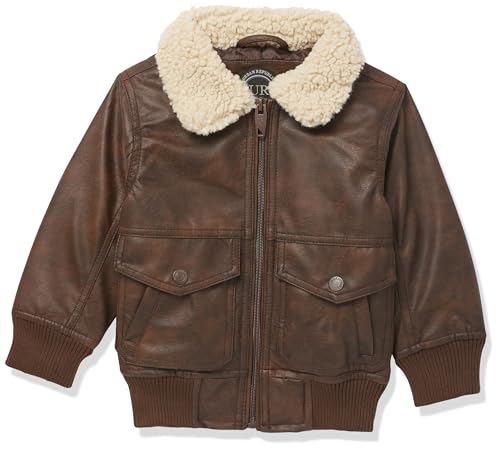 Image of URBAN REPUBLIC Baby Boys' Boys Faux Leather Aviator Sherpa Jacket