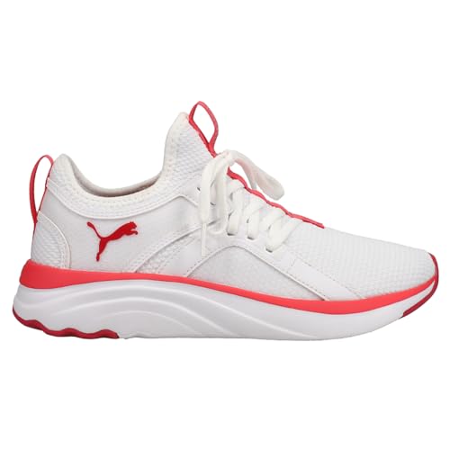 PUMA PUMA SOFTRIDE Sophia Running Shoe, White-Persian Red-Paradise Pink, 6 US Unisex Big Kid