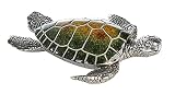 Casablanca Schildkröte Josie Poly,grün/Silber L.18cm