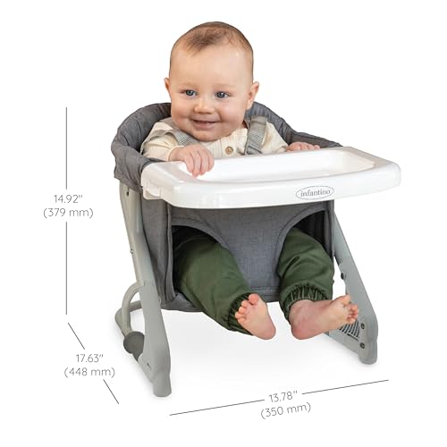 Infantino the Ultimate Travel Booster, Versatile and Travel-Friendly Booster, High Chair and Seat for On-the-Go Families, Gray by Infantino - Image 6