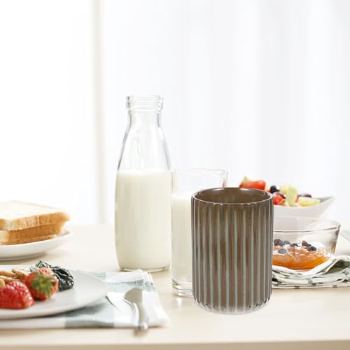 Taza de Agua Vintage Rayada Retro de Cerámica miniatura 6