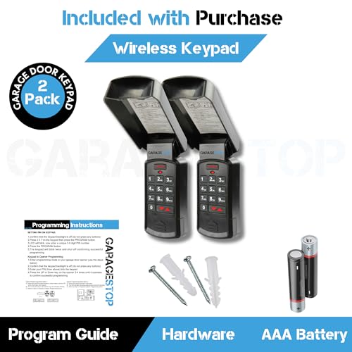 Garage-Stop-2X-for-Genie-Garage-Door-Opener-Keypad-GK-R-GK-BX-37332R-fits-All-Genie-Intellicode-Overhead-Garage-Door-Openers-Wireless-Garage-Door-Keypad-Black-Design-Limited-Edition