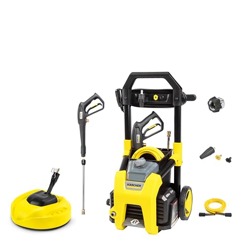 Kärcher K1800PS - Max 1800 PSI and 1.2 GPM - Electric Pressure Washer, Set Includes Universal Surface Cleaner 11", Turbo, 15° and Soap Nozzle, Detergent Tank
