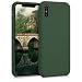Produktbild kwmobile Hülle kompatibel mit Apple iPhone X Hülle - Silikon Handy Case - Handyhülle weiche Oberfläche - kabelloses Laden - Dunkelgrün