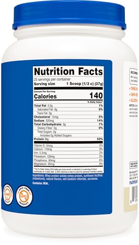 Image of Nutricost Whey Protein Isolate Powder (Vanilla) 2LBS