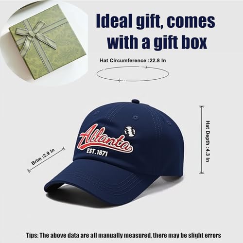 Classic Vintage Embroidered Fashionable Baseball Cap for Men Women Teenager Cap City Hat Adjustable with Gift Box