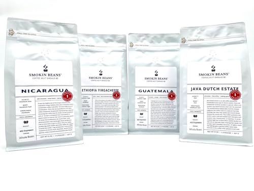 Smokin Beans Café en Grano Tostado Oscuro 4 bolsas 8oz cada una miniatura 1