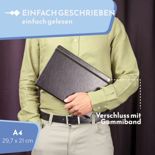 Wintex Hardcover-Notizbuch DIN A4 kariert mit 96 Seiten