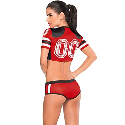 ThreeH Cheerleading Uniform für Frauen Sexy Fußball Kurzarm Shirt Sets Bühnenuniform Cosplay Party Halloween – Bild 3